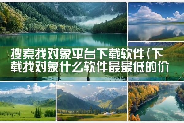 搜索找对象平台下载软件