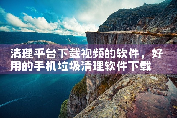 清理平台下载视频的软件
