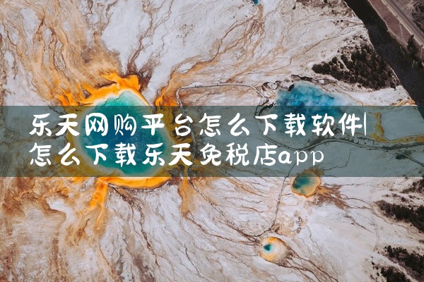 乐天网购平台怎么下载软件