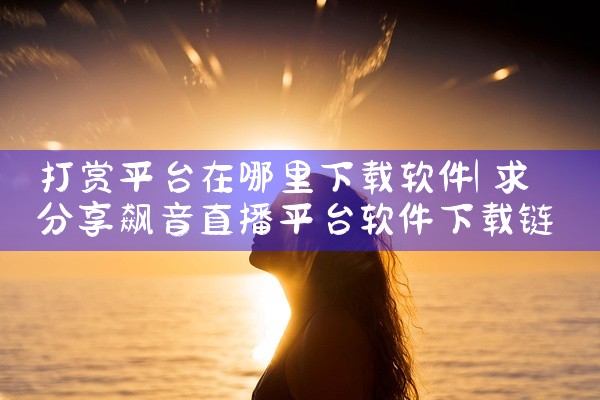 打赏平台在哪里下载软件