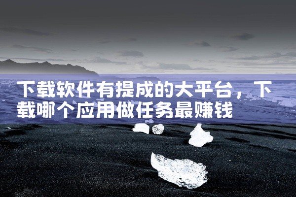 下载软件有提成的大平台